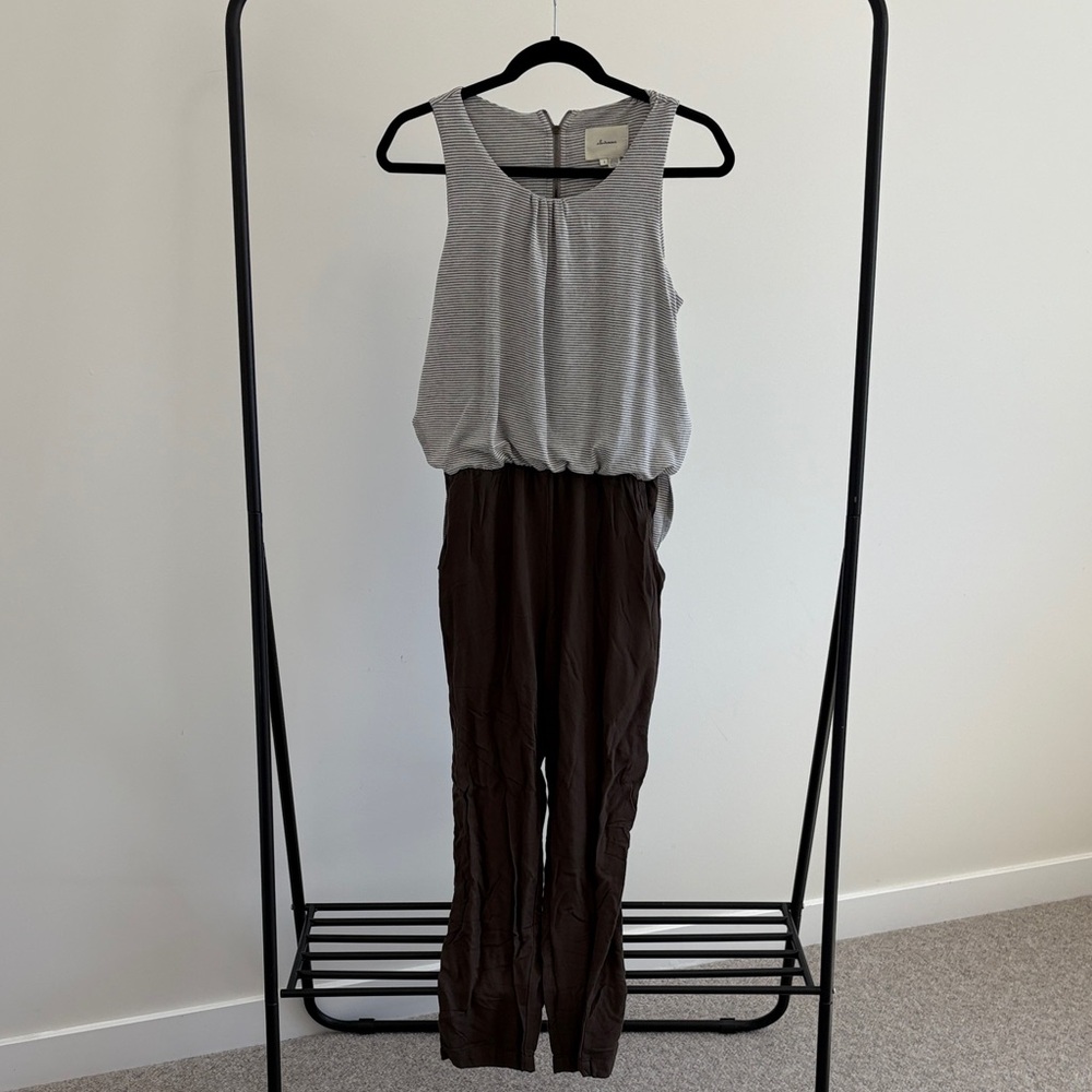Elevenses Gray and Green Jumpsuit